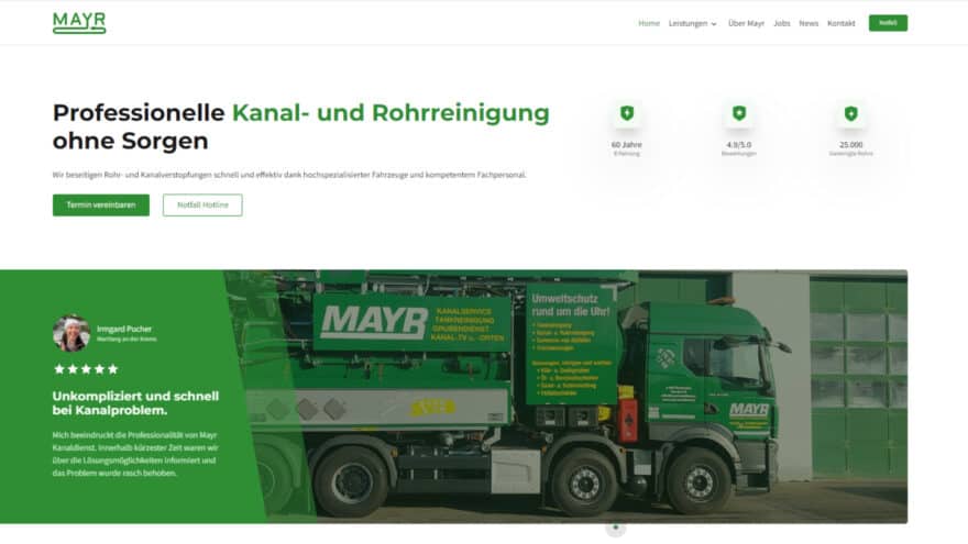 Mayr Wartberg an der Krems hat eine neue Website